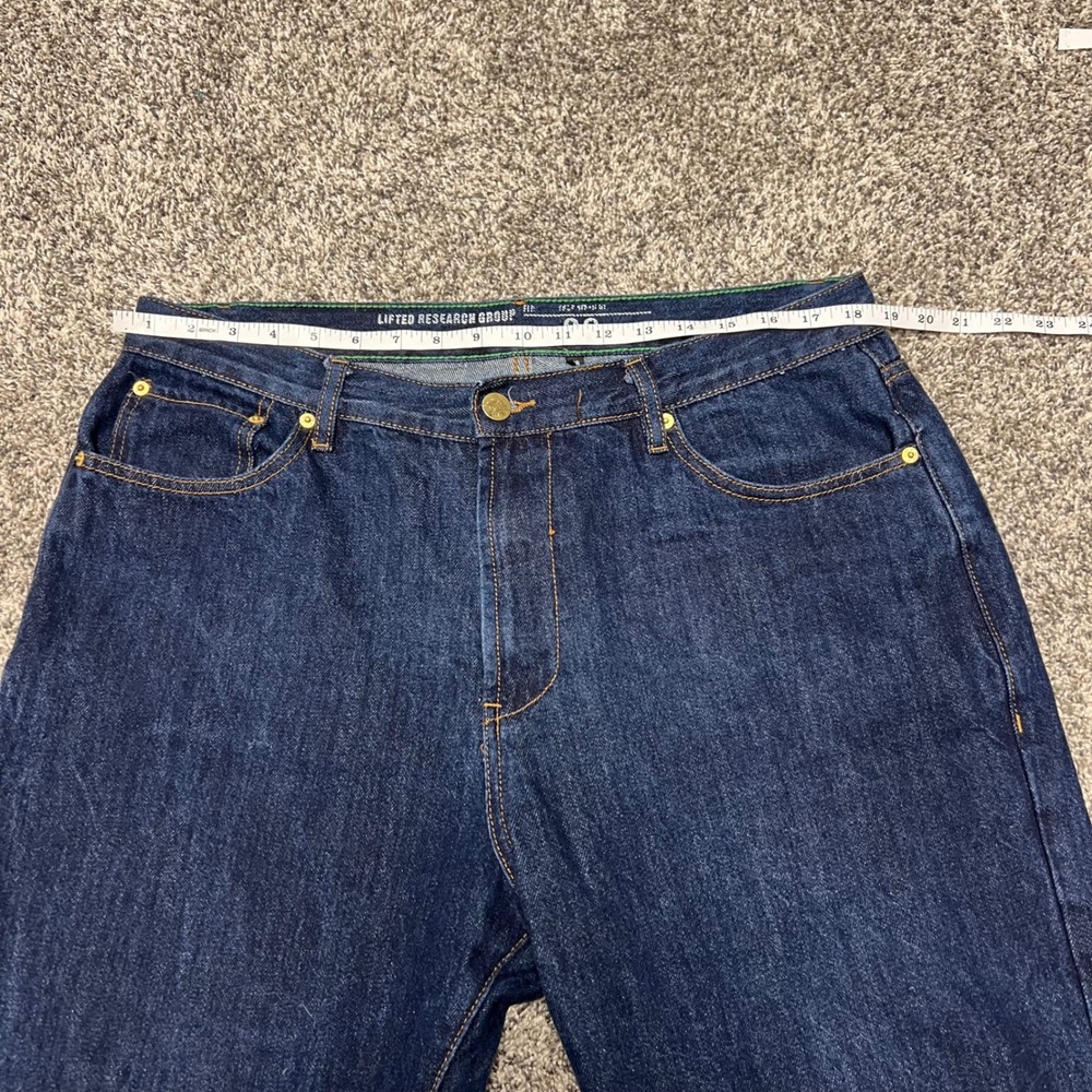 LRG Lifted Research Group Jeans Mens 38 Raw Indigo Denim Baggy Y2K Skater - Picture 4 of 10